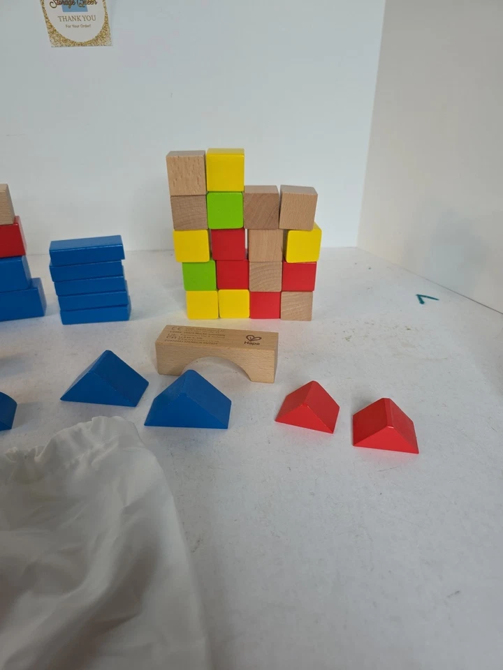 Hape Educational  Building Blocks With Carry Bag.47pcs GREAT CONDITION! - Image 2 of 3