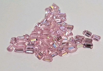 100 pcs Pink 5x3mm Octagon Shaped CZ Stones Loose