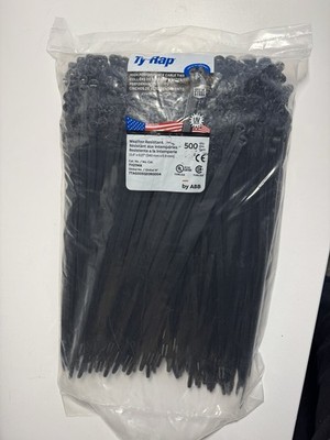 TY27MX Cable Tie 500pk 120lb 13.4 UV Black Nylon with Stainless Steel Lock