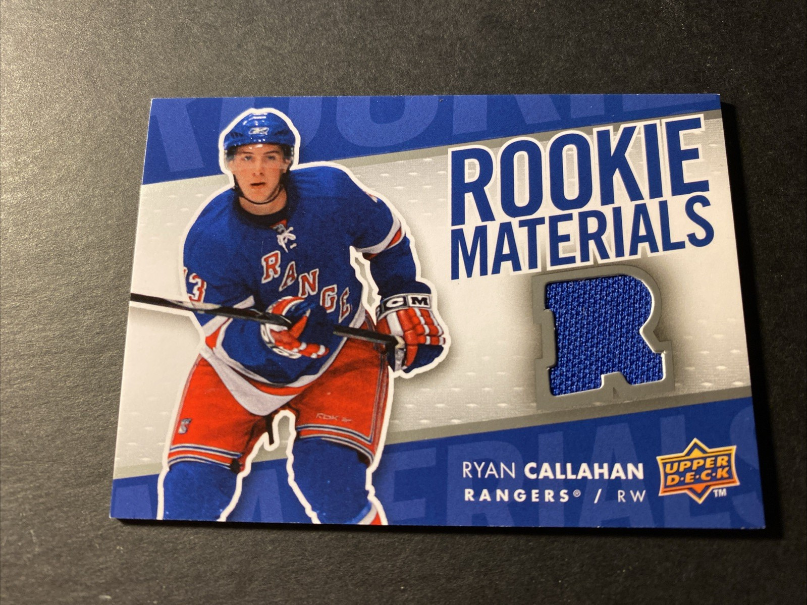 2007-08 Upper Deck Rookie Materials Ryan Callahan Rangers Jersey