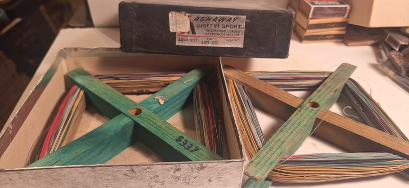 2  Spools Vintage ASHAWAY- Nylon Lead Loaded Deep Trolling Line - FISHING - NOS