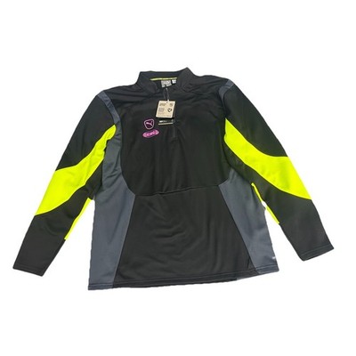 PUMA Men's King Pro Quarter Zip Pullover Sweatshirt Black  65834805 Size L New