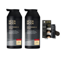 Moda Moda Zero Gray Black Hair Shampoo 2 Pack  Natural Black Hair Cover Stick