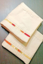 NAUTICA Euro Shams One Pair 26x26 Khaki Tan MULTI COLOR STRIPE 100 Cotton