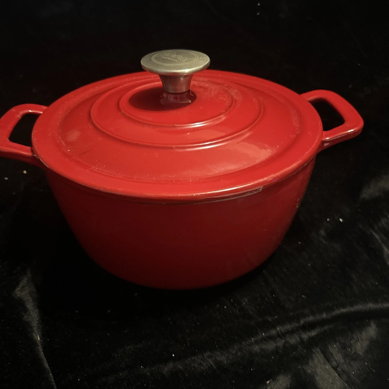 Food network Red Enameled Cast Iron Dutch Oven 3.5 Quart