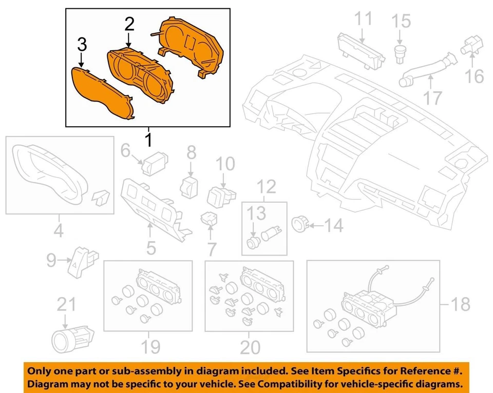 Cuadro de instrumentos velocímetro Subaru Impreza 2013-2013 indicadores WZSXW Foto 3 de 4