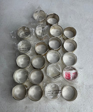 Lot of 21 Vintage Silver Plated Napkin Rings Folgers Coffee Made in Hong Kong