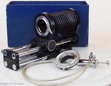 Topcon Bellows III with Double Cable release for RE and Exakta Mount Near Mint