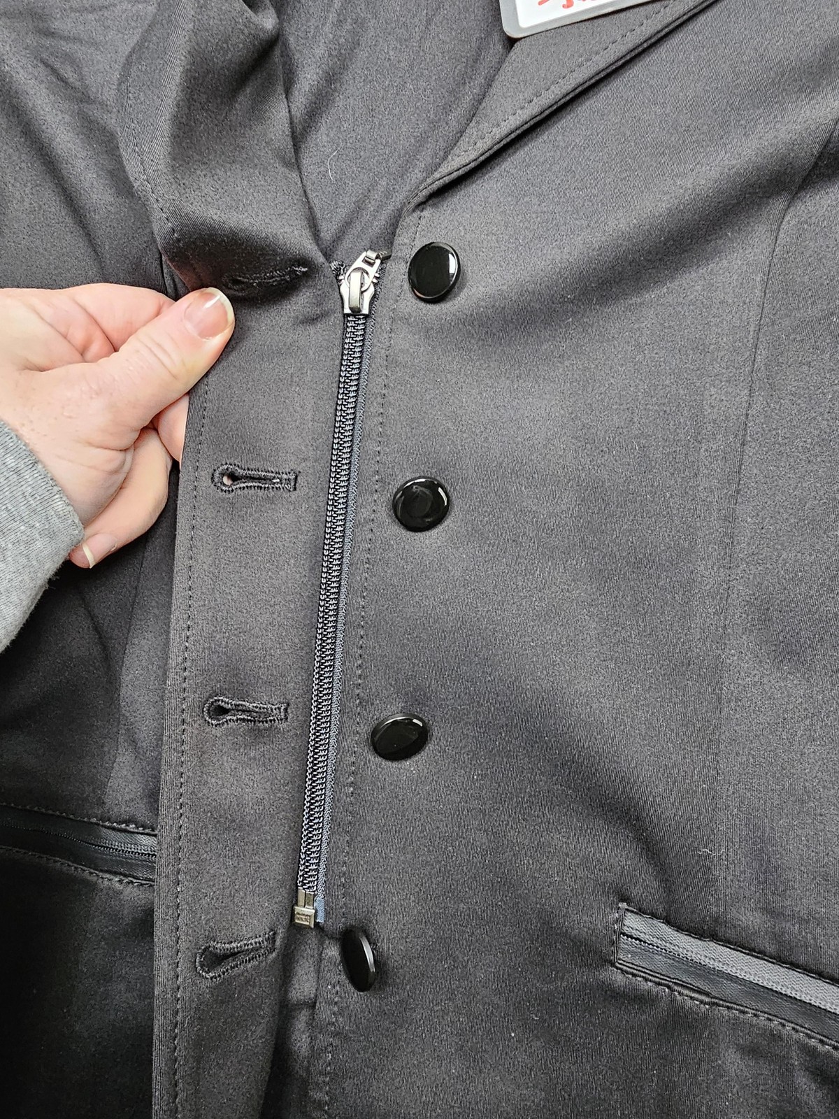 HKM Jacket Womens 36 Black Alison Competition Show Equestrian Riding Coat Sport