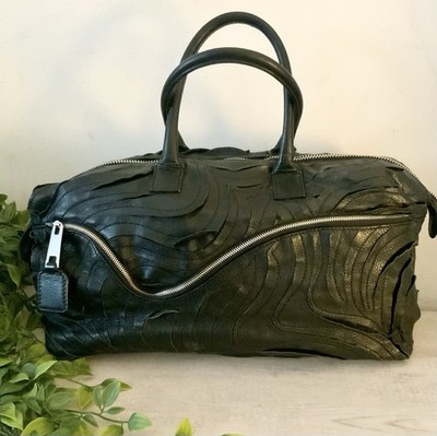 MARC JACOBS 2009 RARE LEATHER WAVE LARGE SATCHEL BAG 