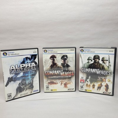 PC DVD-ROM Video Game Bundle Company Of Heroes Alpha Protocol Lot Of 3