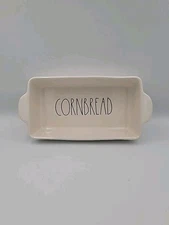 Rae Dunn Ceramic Baking Dish Loaf Pan LG Letter Farmhouse by Magenta Cornbread 