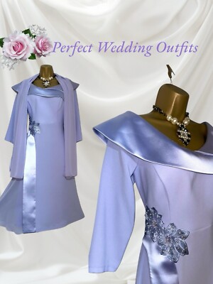 ZEILA DONNA Size 10 BNWT Lilac Violet Mother Of The Bride Dress Shawl Outfit
