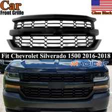 Front Upper Grille Gloss Black 84134049 Fit Chevrolet Silverado 1500 2016-2018