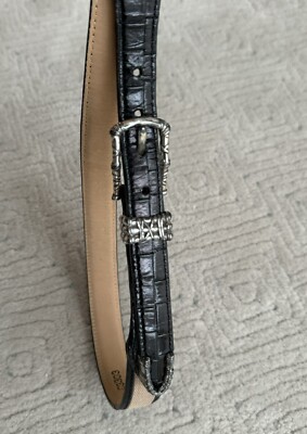 Ceinture Vintage BRIGHTON - Finition Argentée, Taille M (34 Pouces) Avec Rallonge, Occasion