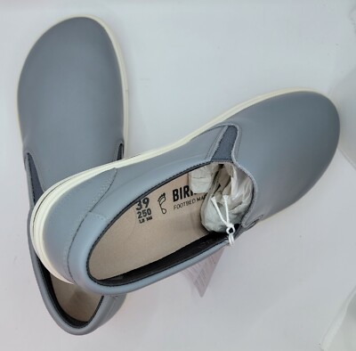 Birkenstock Oswego Canvas Gray Leather Regular Wide | eBay display picture 3