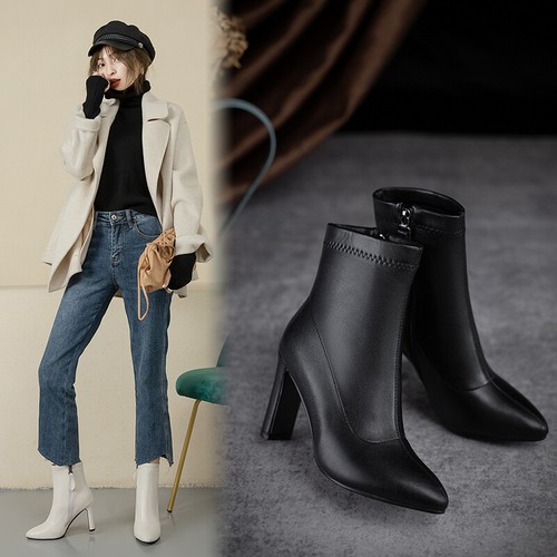 Faux Leather Ankle Boots | eBay