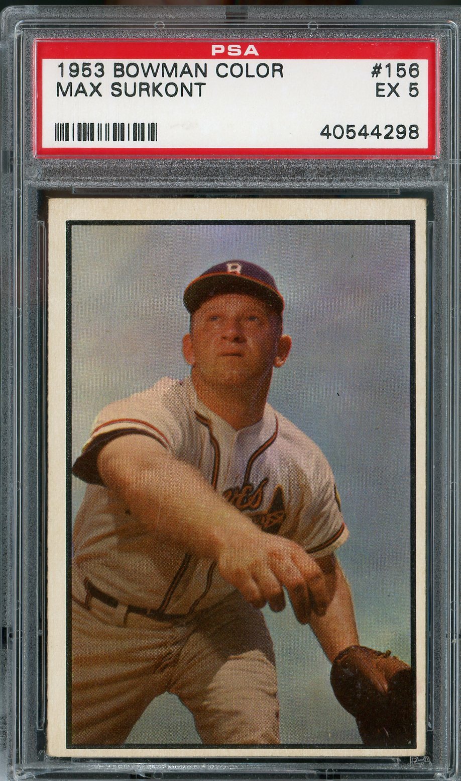 1953 Bowman Color Max Surkont 156 PSA 5