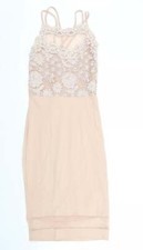 River Island Womens Pink Floral Nylon Blend Ball Gown Size 8