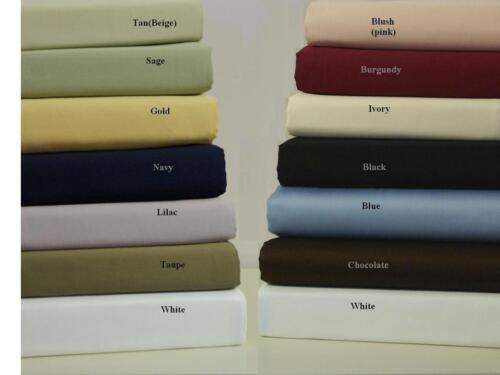 450 Thread Count 100% Combed Cotton Attached Waterbed Solid Sheet Set - Picture 1 of 13