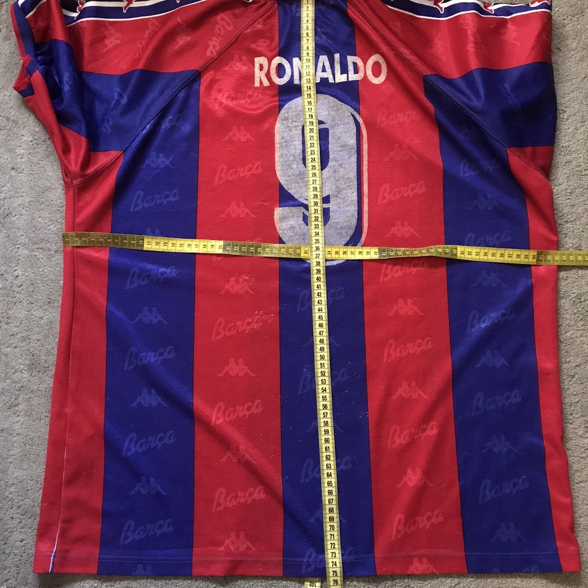 ケ*タ様 1995 FCバルセロナ (H) ユニフォーム ロナウド 1995-1997 Kappa FC Barcelona Ronaldo Long Sleeve Home Jersey
