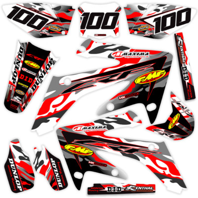 Kit fits : Honda Polisport restyle kit CR125 CR250 2002-2007 JET FIGHTER DECALS