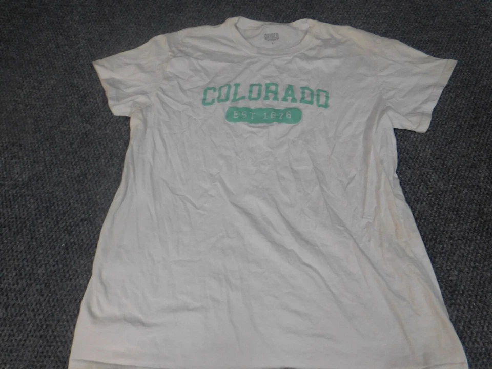 Camisa para mujer Brisco Brands grande blanca gráfica Colorado Foto 3 de 4