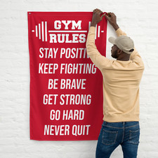 Custom Gym Flags Banners for Weightlifting Decor