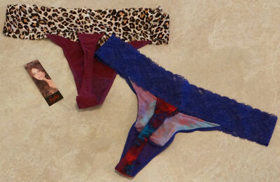 Women's New Sexy Lace Set of 2 Thongs-S-M-L-XL-2X