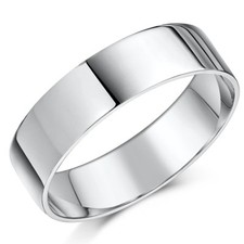 Palladium (950) Wedding Ring Heavy Flat Court Shaped 7mm Band