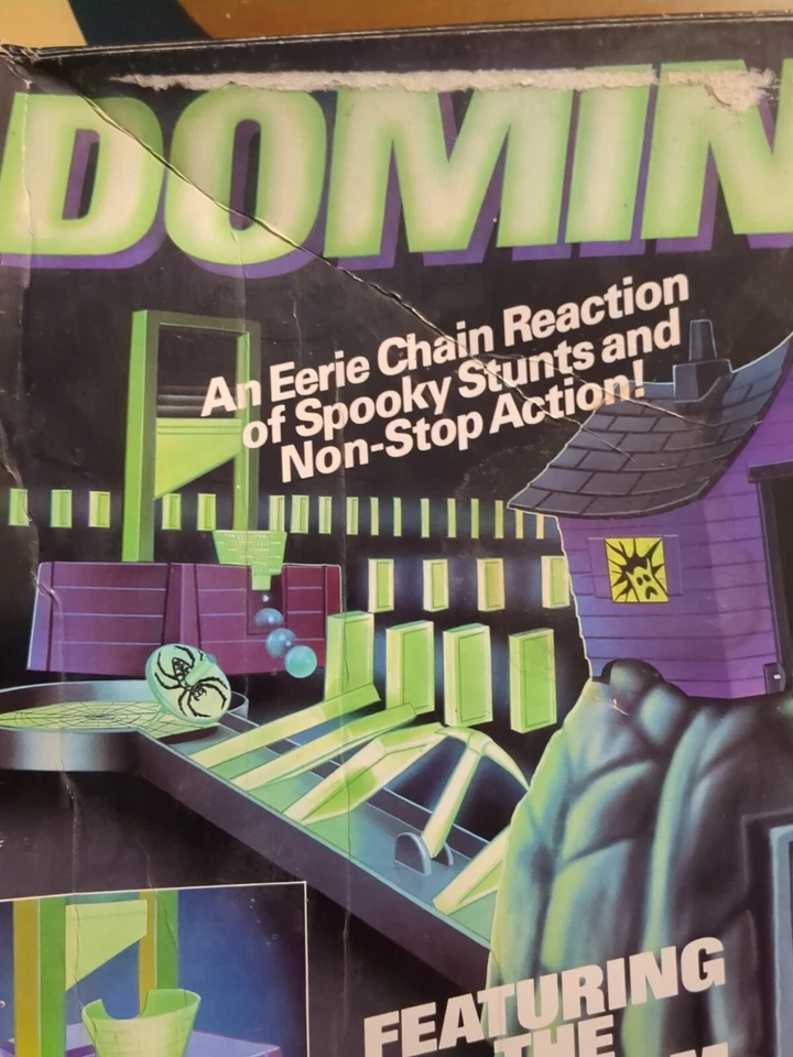 Domino Rally Glow in the Dark Ghost Ride Pressman 1991 Rare Brand New Amazing! - Image 4 of 4