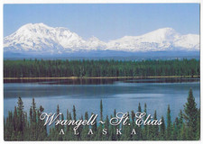 Wrangell St. Elias Alaska Postcard Mt. Drum Mt. Sanford Mountain View