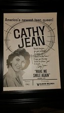 Cathy Jean Make Me Smile Rare Original Promo Poster Ad Framed!
