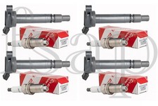 Set of 4 Spark plugs + 4 Ignition coil 2014 Toyota RAV4 2.5L L4
