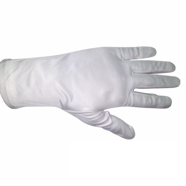 B424 Microfiber Dust-free Glove Jewelry Disc Anti-Scratch White Wipe Cloth Glove