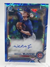 2021 Bowman Chrome Sapphire Michael McAvene 1st Bowman Auto #BSPA-MMC Cubs