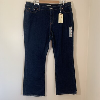 Levis Womens 515 Bootcut Jeans 24W Blue Dark Wash Stretch Western Classic