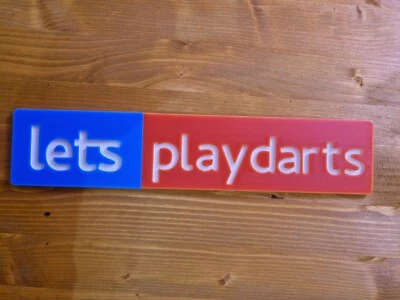 Home Bar Darts Banner Sign 3d Printed Indoor Outdoor Pub Mancave