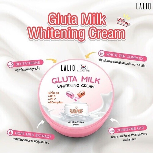 Lalio Gluta Milk Whitening Cream Q10 Vit C 80ml x 2 - Bild 3 von 3