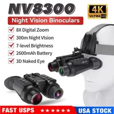 NV8300 4K Night Vision Goggles Infrared Night Vision Binoculars for Hunting 300M