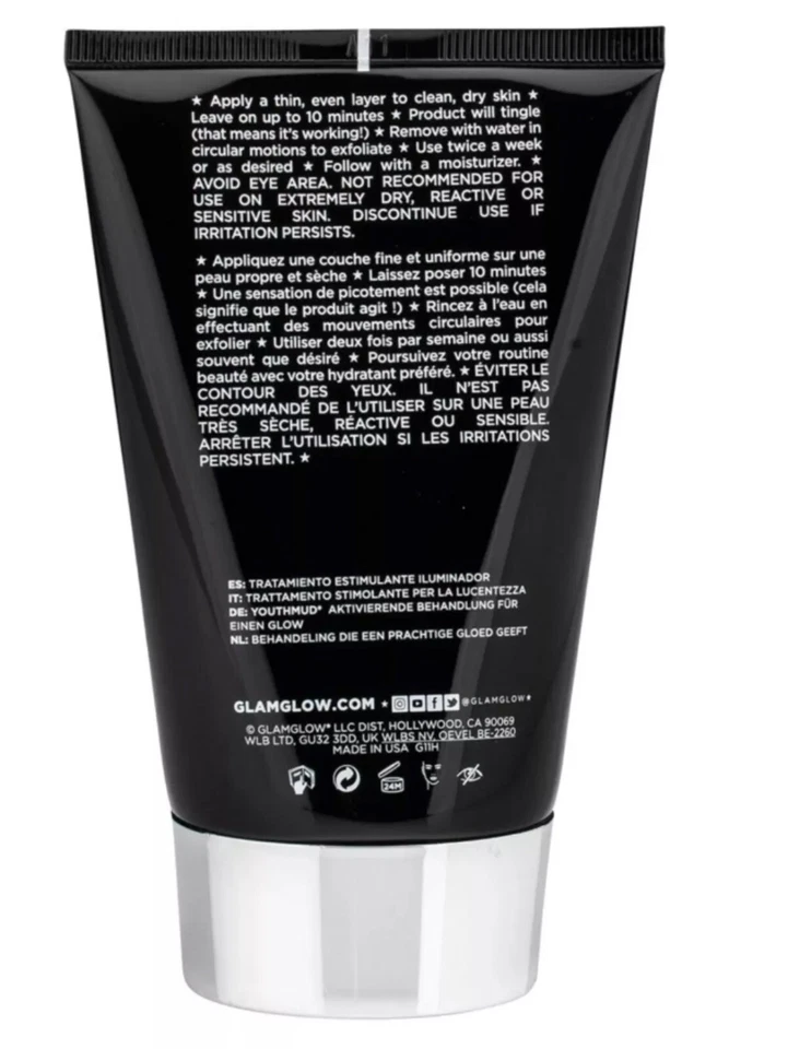 Glamglow Youthmud 3.5 Oz Tinglexfoliate Glow Stimulating Treatment Mega Size - Image 4 of 4