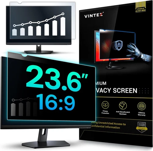VINTEZ 23.6”/16:9 Widescreen Computer Monitor Privacy Screen Filter Protector