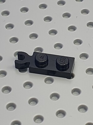 LEGO  6x Clip Platte Halter Brick 1x2 - 78256 - Schwarz Black