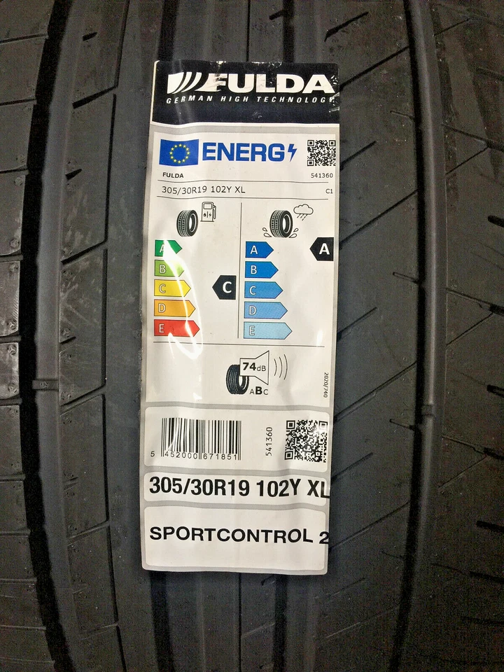 1x Sommerreifen 305 30 R19 102Y XL Fulda SportControl 2 (C/A74) - Bild 2 von 2