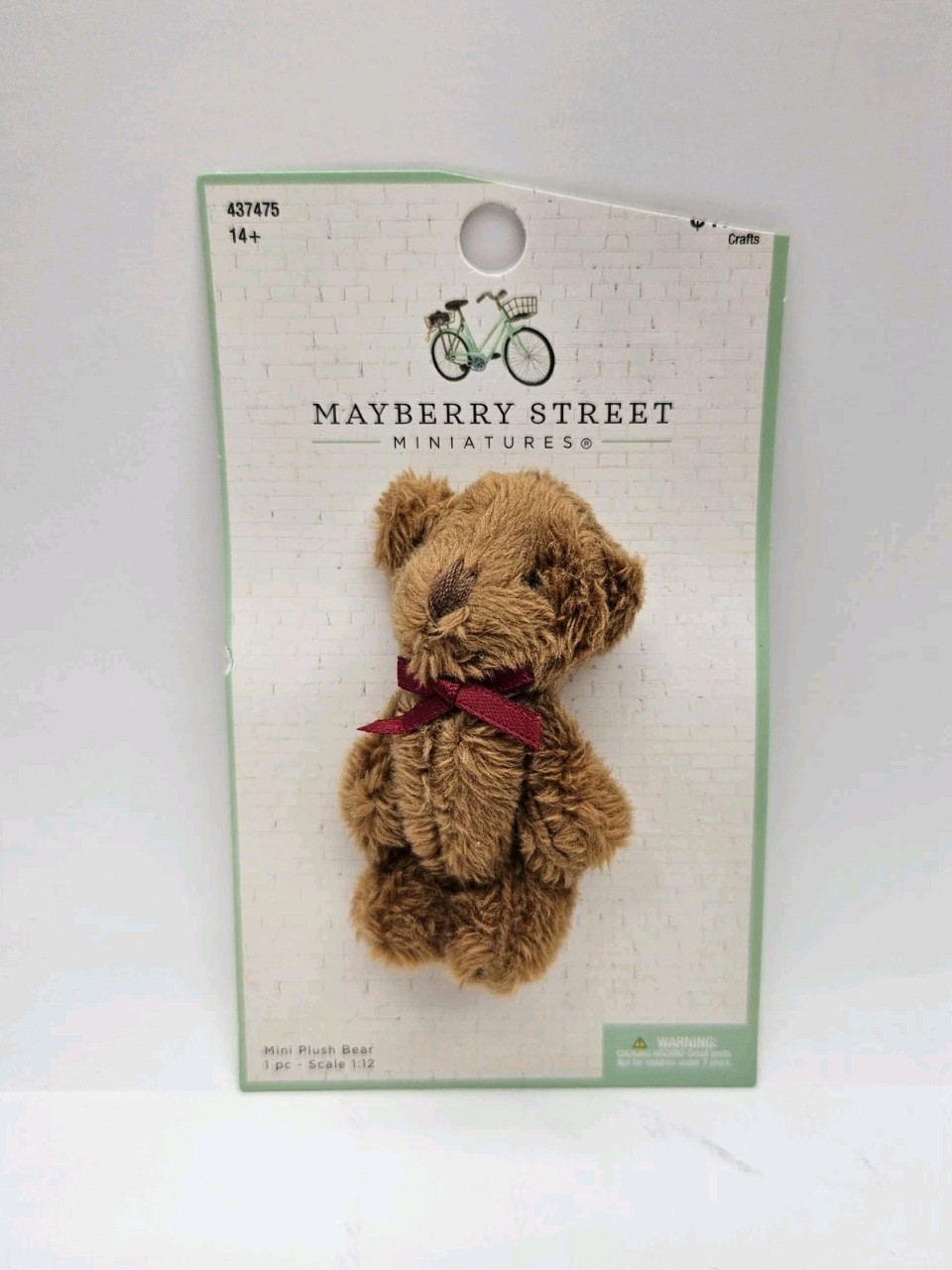 Mayberry Street Miniatures Dollhouse Teddy Bear Plush Jointed 1:12 Scale