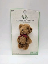 Mayberry Street Miniatures Dollhouse Teddy Bear Plush Jointed 1:12 Scale