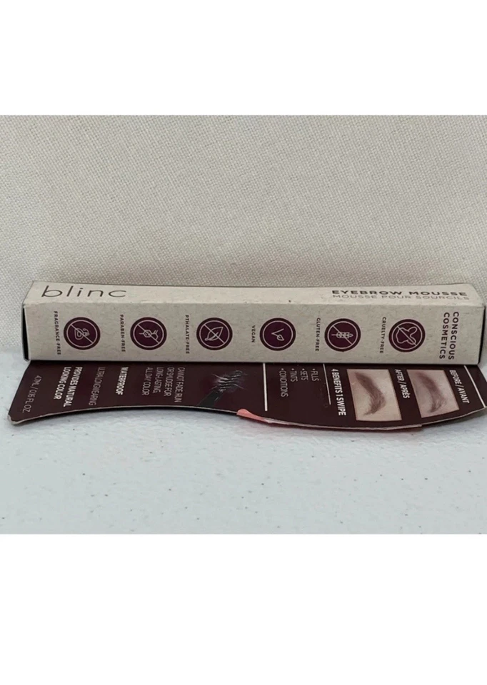 BLINC EYEBROW MOUSSE AUBURN  4.7ML 0.16 FL OZ WATERPROOF VEGAN CRUELTY FREE - Image 3 of 3