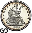 1882 Seated Liberty Half Dollar, PROOF, Solid Gem PR++, Just 1100 Minted, RARE