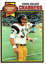 Hank Bauer 1979 Topps #499 Rookie San Diego Chargers