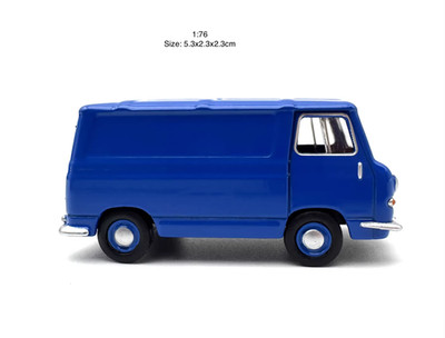AL 1:76 Blue Austin Morris J4 Delivery Mini Van Model Diecast Collect Car 